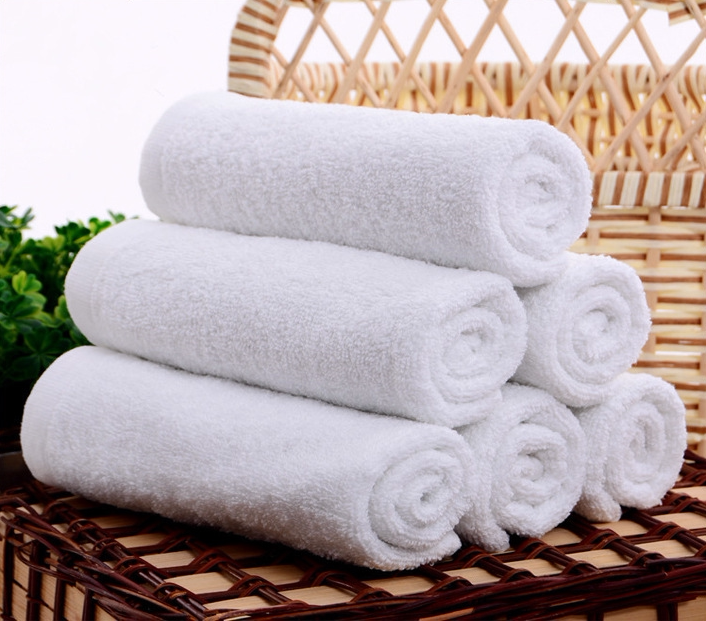民宿酒店毛巾加厚劳保宾馆饭店洗浴一次性白毛巾纯棉铁板烧抹布