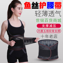 Men and women thin and breathable can freely adjust the cartilage support fixed fish wire mesh belt waist and abdomen injury protection