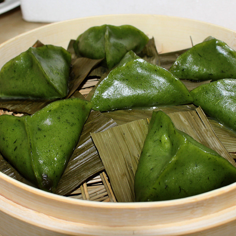 湖南炎陵艾叶米果清明果纯手工糯米糍粑艾草青团子传统糕点特产