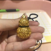 Everyones ancient method Ruyi gourd gold pendant hollow Silk Pure Gold Fu Lu neck fall foot Gold 999