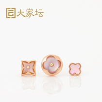 Everyones altar 18K gold small fragrant wind shell series earrings fashion simple youth college style jewelry AU750