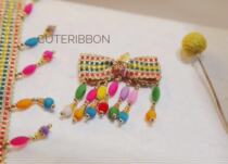 The water drop velvet ball pendant rainbow ribbon is good for cute little handwork