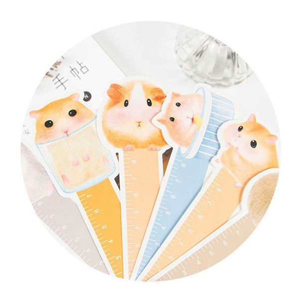 肚皮家 超萌小动物复古异形纸质书签留言卡 动物园散步/仓鼠