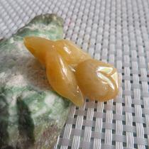 Yellow Dragon Jade Pendant Natural Jade Orchid Jade Orchid Girl pendant ice species Guanyin jade pendant to send girlfriend birthday present