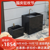 Outdoor laundry pool table with washboard courtyard wash basin integrated cabinet marble laundry pool outdoor stone wash basin