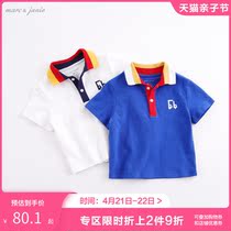 Mark Jenny Summer clothes boy smiling face POLO shirt child short sleeve T-shirt baby Summer blouse 212380