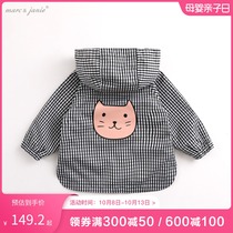 Mark Jenny baby Autumn dress girl plaid coat spring and autumn children windbreaker 200872