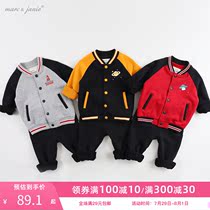 (Discount)Mark Jenny Baby Autumn Boys Baseball suit Sports suit Childrens sweater suit 19153A