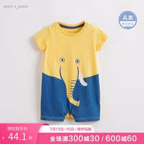 Mark Jenny 2022 Summer loaded baby elephant short sleeve one-piece clothes baby clothes Summer 210356