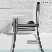 robern full copper lengthened bathtub tap hot and cold shower faucet shower head shower set woman shower nozzle gun grey