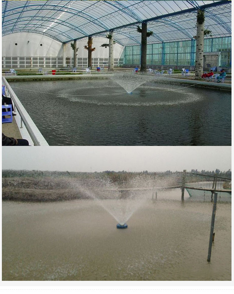 新款鱼塘增氧机浮水泵喷水式水产养殖增氧泵铜芯增氧机1.5kw/220v