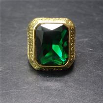 Emerald ring big ring hand ornaments tourmaline Tan santopa Sapphire Garnet jewelry boutique vintage