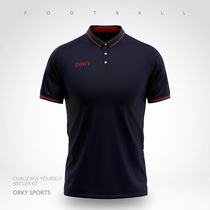 orky Wokai polo shirt mens summer breathable sweat absorption sports short sleeve lapel T-shirt team custom team suit