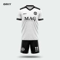 ORKY Wokai childrens football suit set Boys custom quick-dry Jersey primary school training short sleeve competition team uniform