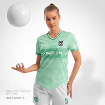 ORKY Wokai football suit womens suit custom training short sleeve jersey Sports female student competition team parent-child outfit