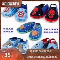 Deal clearance half price Korean Spiderman kindergarten childrens indoor floor care shoes boy home shoes