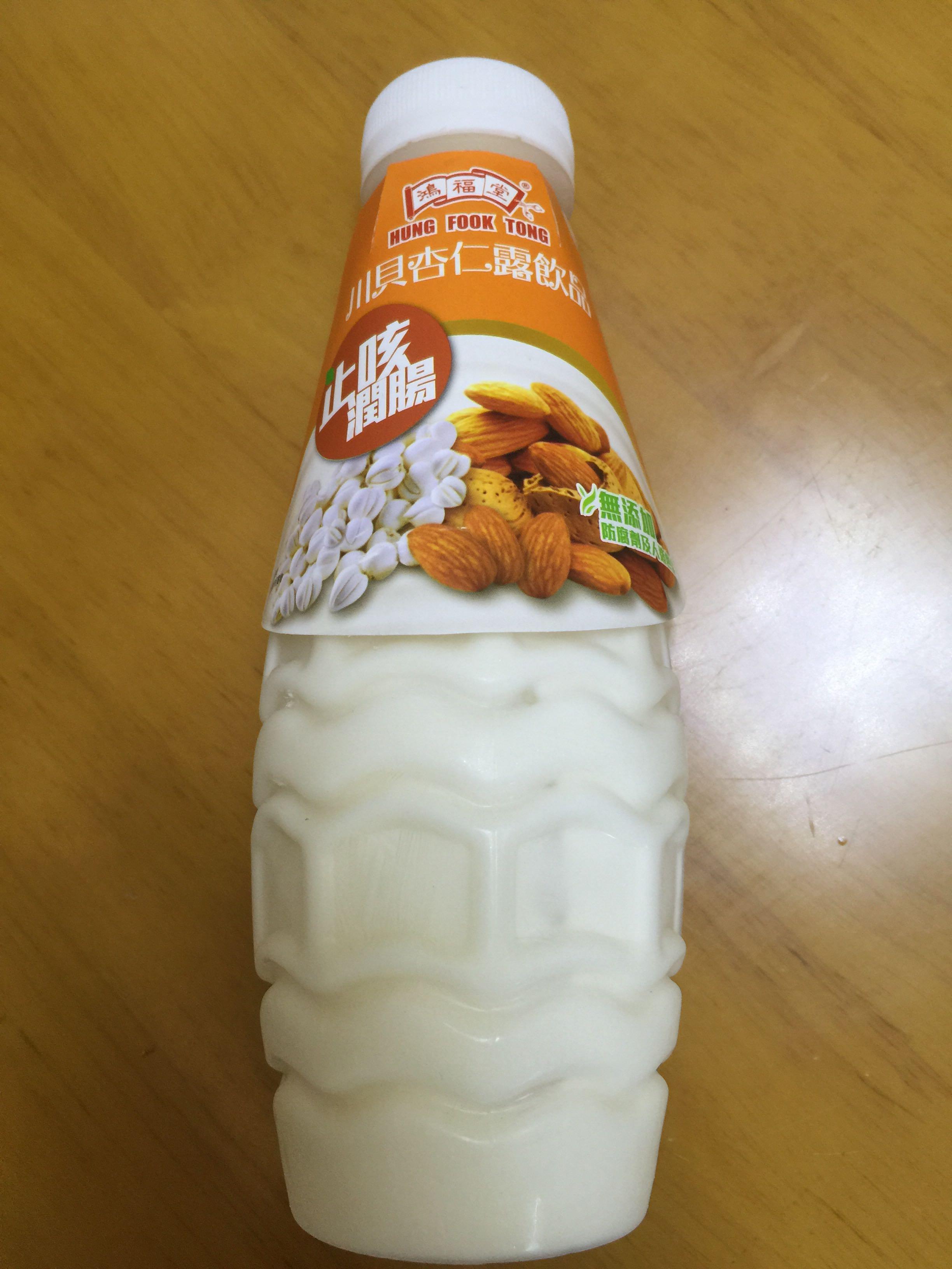 代购 香港进口品质鸿福堂润肠川贝杏仁露500ml.