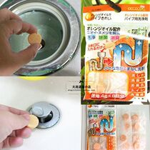 Japan Imports SANADA Piping Cleanser Sewer Germicide Deodorant Piping Dredge Dose Orange Taste