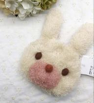 ZAKKA Japan imported cute wind plush cartoon coin purse clip bag soft pink rabbit series gift