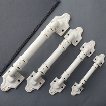 New Chinese classical ivory white plain screw zinc alloy coat cabinet European style modern simple book handle