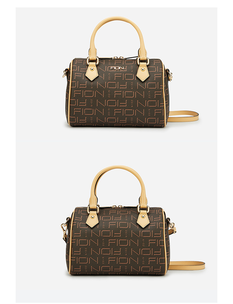 fion/菲安妮女包新款2019 时尚斜挎单肩包 洋气波士顿枕头手提包_双11