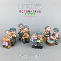 RW228 Sharpan emulation figure model parents-in-law old lady old lady old lady washing feet Yeah to remember resin home pendulum