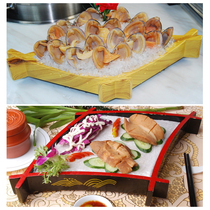 Sushi plate ABS melamine day style cutlery Japanese style sushi bucket sashimi disc sushi Basin Cuisine Pan Raw Fish Cask