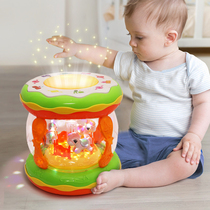 Mini-rotan carousel electric hand-patter drum baby music patting drum children's puzzle electric toys 0-1-3 years old