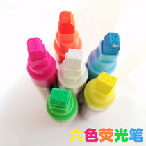 Imported quality led fluorescent board small blackboard with color Square head highlighter children graffiti color bright