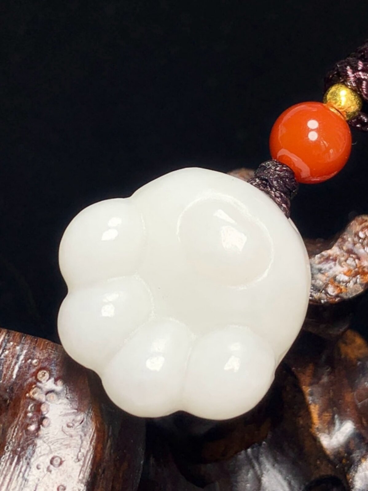 兵马俑同款陕西特产西安蓝田玉挂件猫爪吊坠新款包挂天然玉石包邮