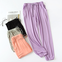 Spring Summer Style Home Pants Lady Closets 90% Pants Thin loose Big code bunches Elastic Comfort Modale Sleeping Pants