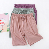 Summer Modale Cotton Womens Sleeping Pants Comfort Home 50% Pants Loose Big Code Shorts Slim Fit Pants Exterior Wear