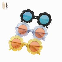 children's sunglasses korean ins camouflage flower beach baby eye shield sunglasses korean style girl sunscreen glasses