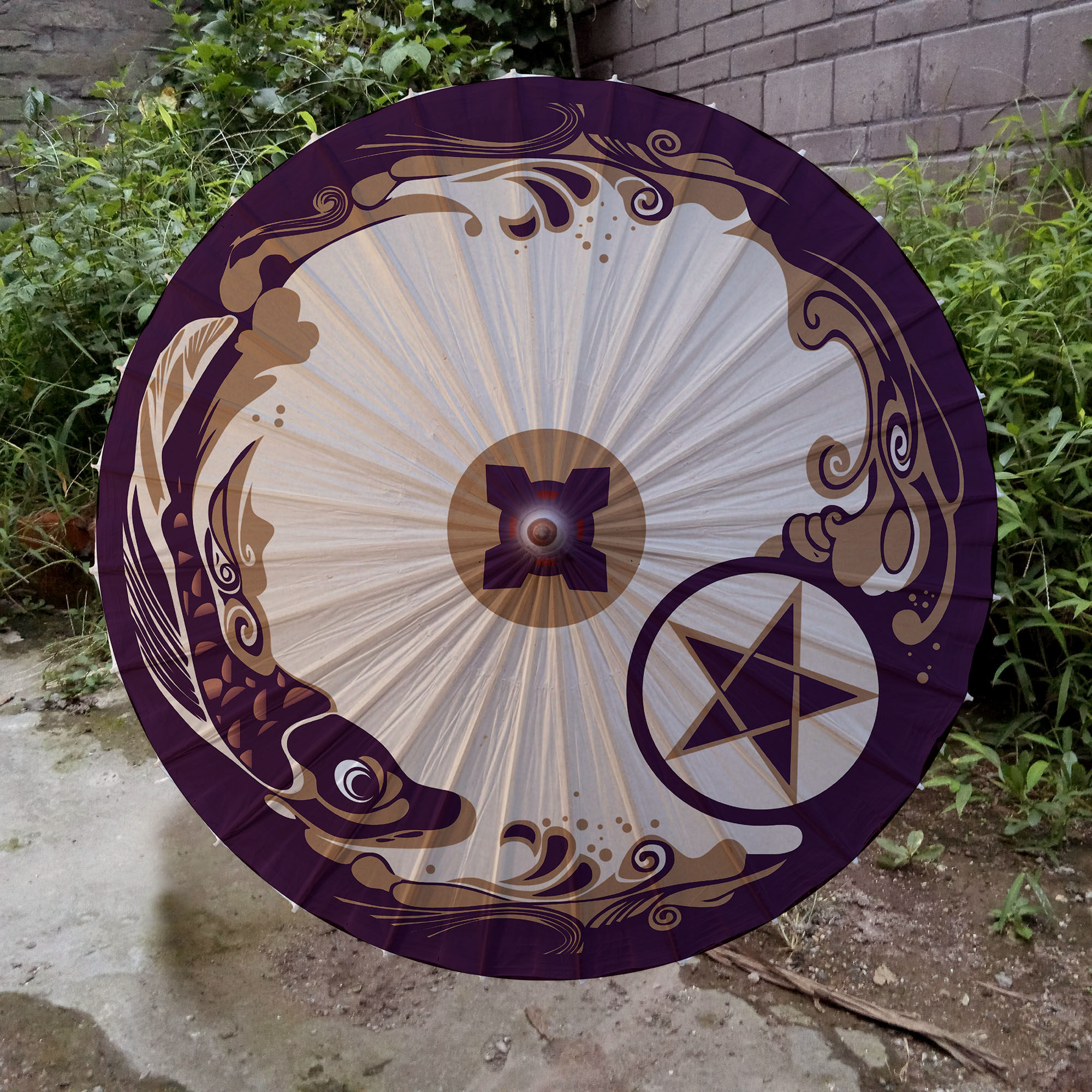 泸州油纸伞古典传统防雨防晒油纸伞cos江南桐油雨伞 阴阳师 神乐