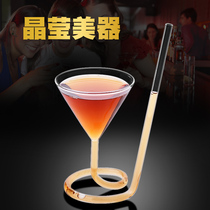 Net red creative rotating Martini cocktail glass Vampire glass glass Long tail cocktail glass Molecular glass