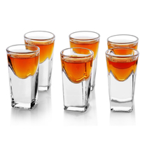 Set of 6 15ml lead-free white wine glass glass Spirits glass Bar swallow cup Bullet cup square cup