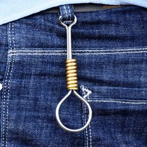 Lyjens Stainless steel brass handmade keychain Hook Waist hanging Car keychain Mens Outdoor Carabiner