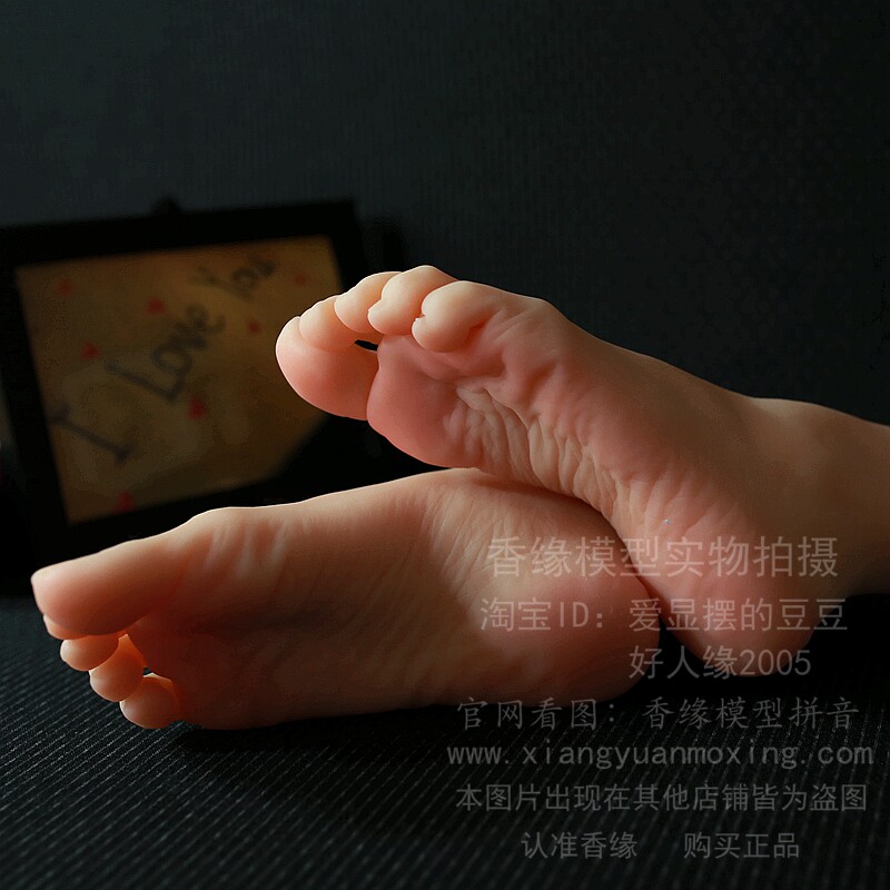 香缘模型38码仿真足模真人女脚网店拍照硅胶美脚丝袜模特道具