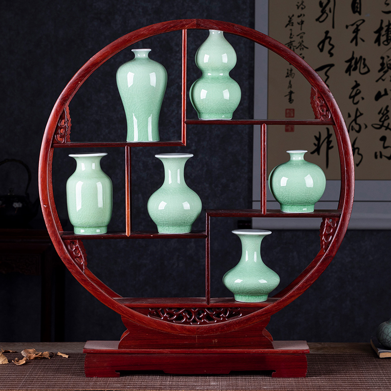 Jingdezhen ceramics mini floret bottle of flower arranging furnishing articles of I and contracted sitting room of Chinese style household table decorations