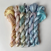 Liveidi Winter to hand-dyed silk thread section Dyeing Gradient Silk Thread Diy Su Embroidered Thread Tangy Velvet Flowers