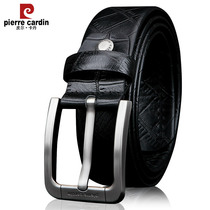 Pierre Cardin whole cowhide leather belt mens trousers Belt Mens belt casual pin buckle Korean leather pure leather belt