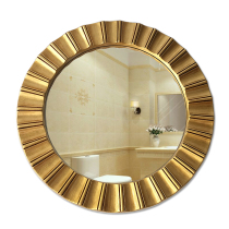 European mirror wall hanging round bathroom mirror storefront decorative mirror retro toilet mirror bathroom mirror bathroom bathroom mirror porch frame