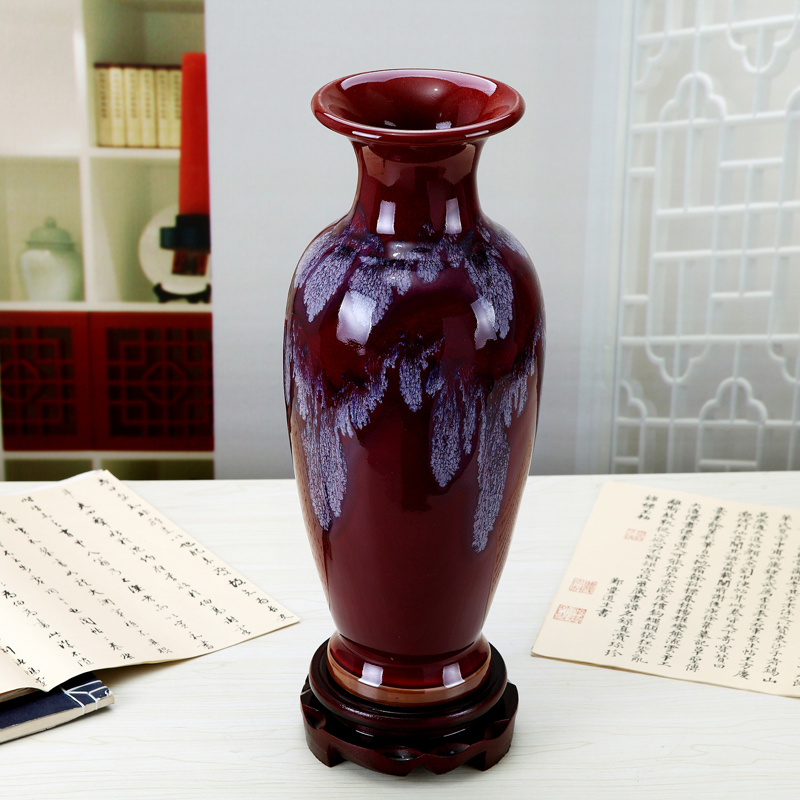 High - quality goods of jingdezhen porcelain vase color glaze ceramics archaize style furnishing articles collocation of Chinese style household ornaments