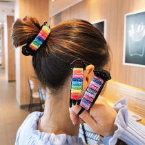 Sweet Korean hairclip back head grab clip girl rainbow candy cute Net red hair card headgear hair accessories