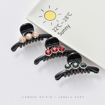 High-grade rhinestone hair grab adult sweet medium grab clip temperament Joker hair clip top clip hairpin female headgear