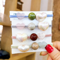 Leather band female head Korean high elastic net red Hairband Korean cute hair rope simple Joker Mori