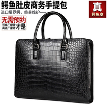 Crocodile leather mens handbag genuine leather new fashion trend mens bag casual luxury business travel briefcase tide