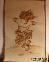 Mongolian felt painting Inner Mongolia featured 120x80 hanging painting restaurant decoration painting bronzed painting Mongolian wool felt painting