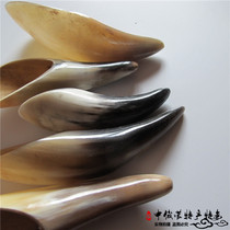 Natural Inner Mongolia horn scraping massage stick scraping cylinder point Acupoint Stick Tea Spoon Horn Silo Health Care Massage