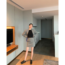 ADA MISS Autumn new product) anti-light skirt pants design small A wool short suit skirt women